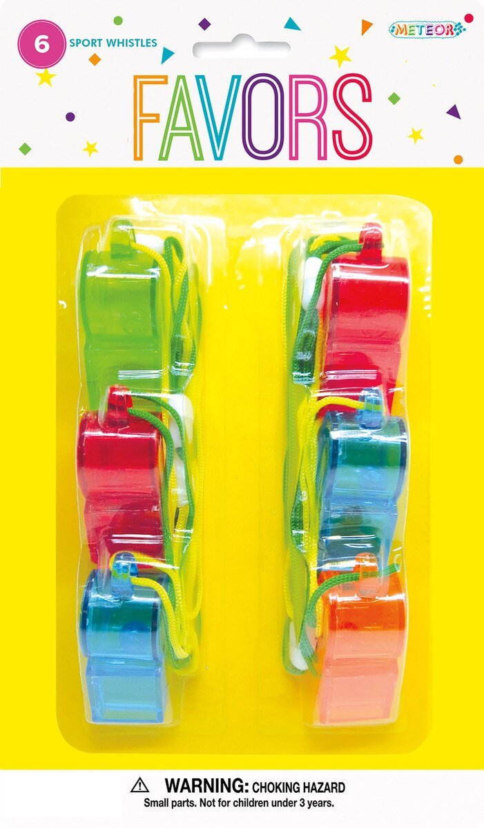 Sports Whistles Pk/6 Loot/Party Favours