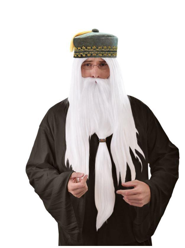 Wig Wizard Long White Beard with Hat