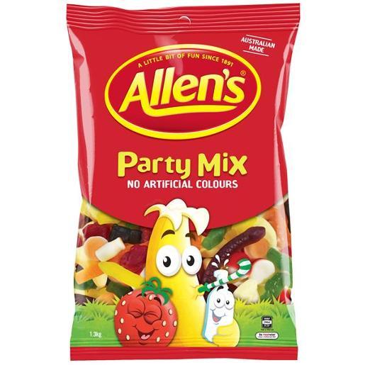 Confectionary Lollies Allens Party Mix 1.3kg