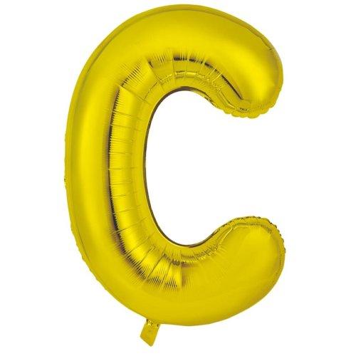 Balloon Foil Letter/Alphabet C Gold 86cm