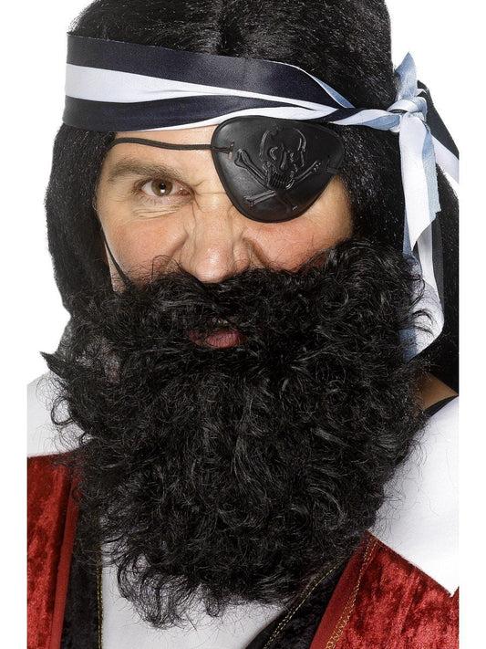 Beard Black Deluxe Pirate Synthetic Nylon