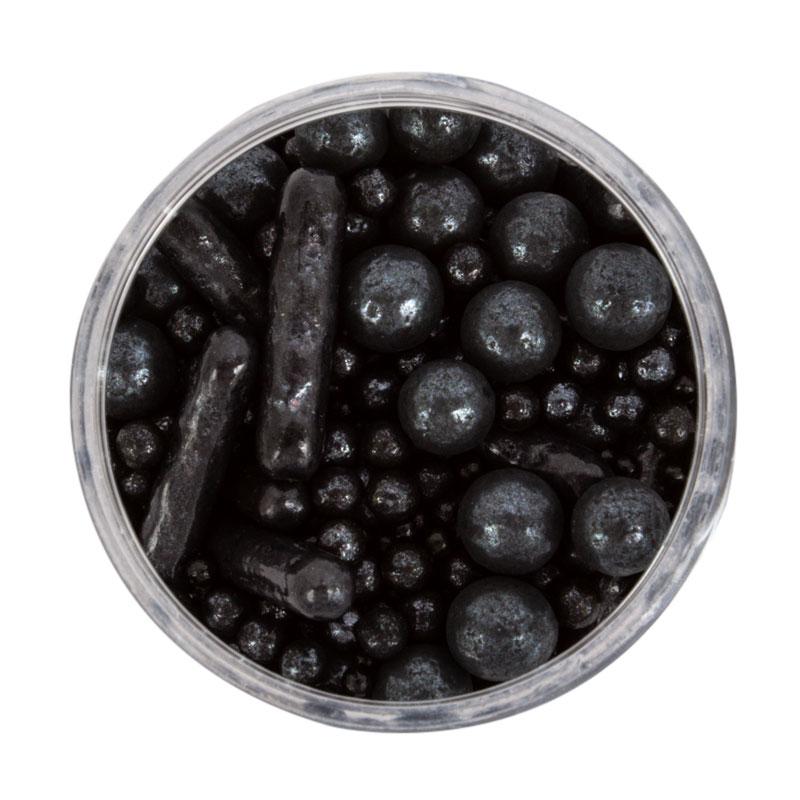 Round Ball Sprinkles Black Bubble & Bounce 75g Cake Decorating