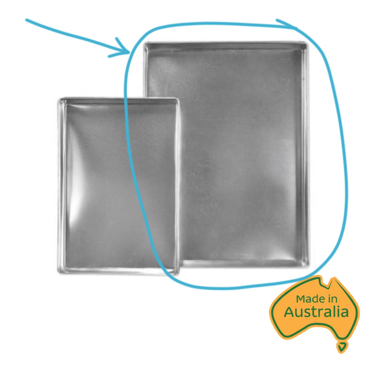 Cake Tin Lamington 40x30x4cm Australian Made