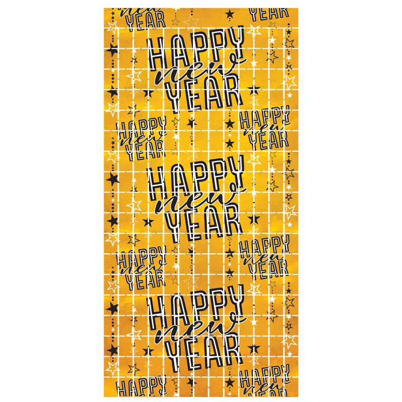Decoration/Photo Backdrop Happy New Year Metallic Curtain 183cm x 91cm