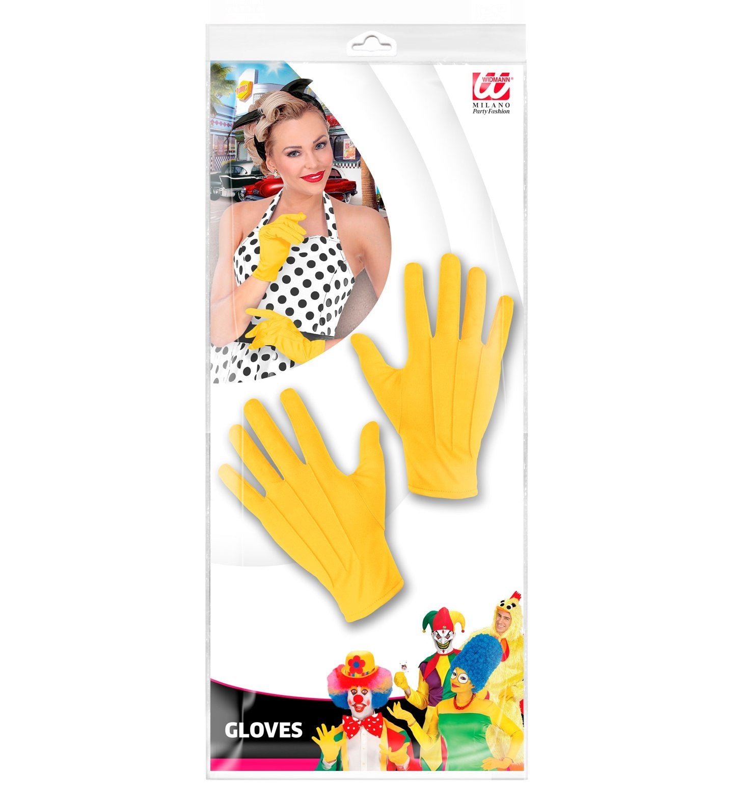 Gloves Short Yellow Adult Character Costume Accessory