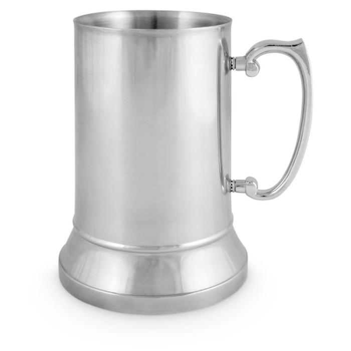 Gift Beer Mug/Stein Elegant Stainless Steel Plain/Blank 530ml Deluxe