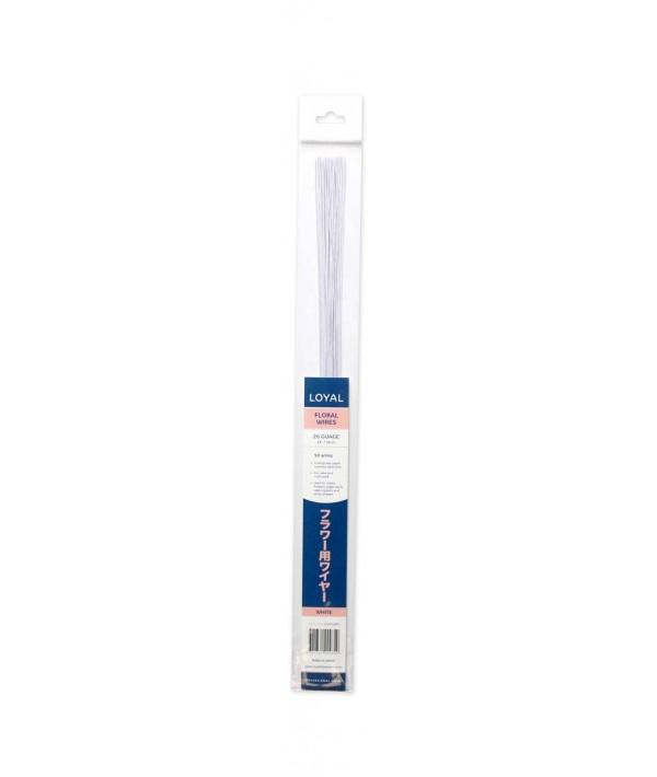 Florist Flower Wire 26 Gauge White Pk 50