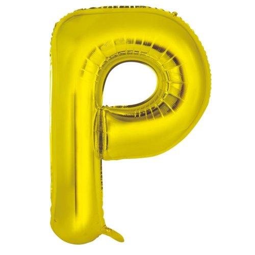 Balloon Foil Letter/Alphabet P Gold 86cm