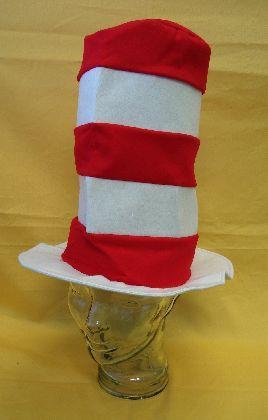 Hat Naughty Cat Red/White Stripe - Last Chance