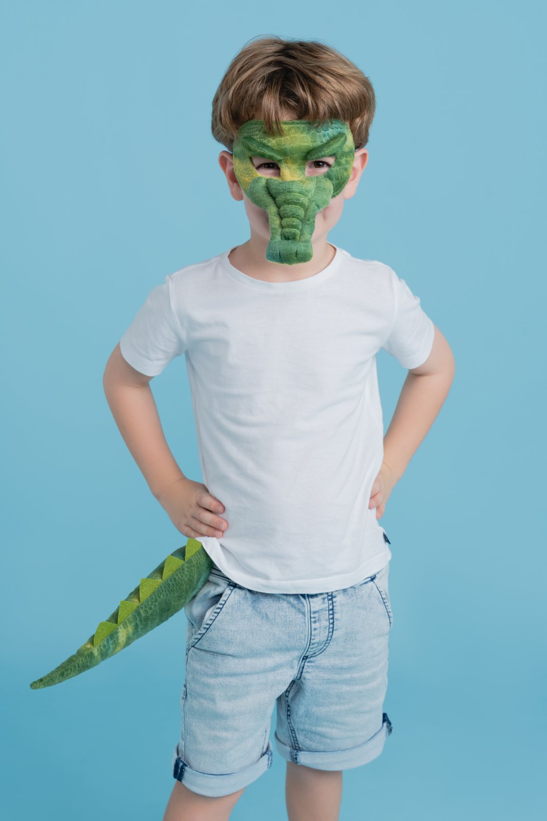 Animal Costume Mask and Tail Set Deluxe Crocodile/Alligator