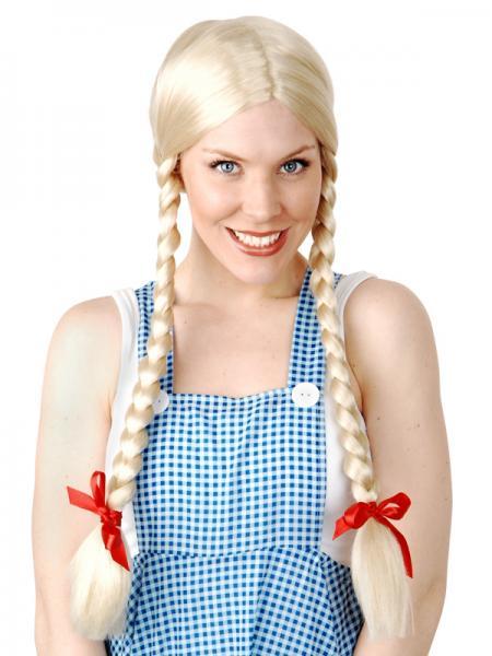Wig Inga Long Blonde With Plaits Costume Accessory