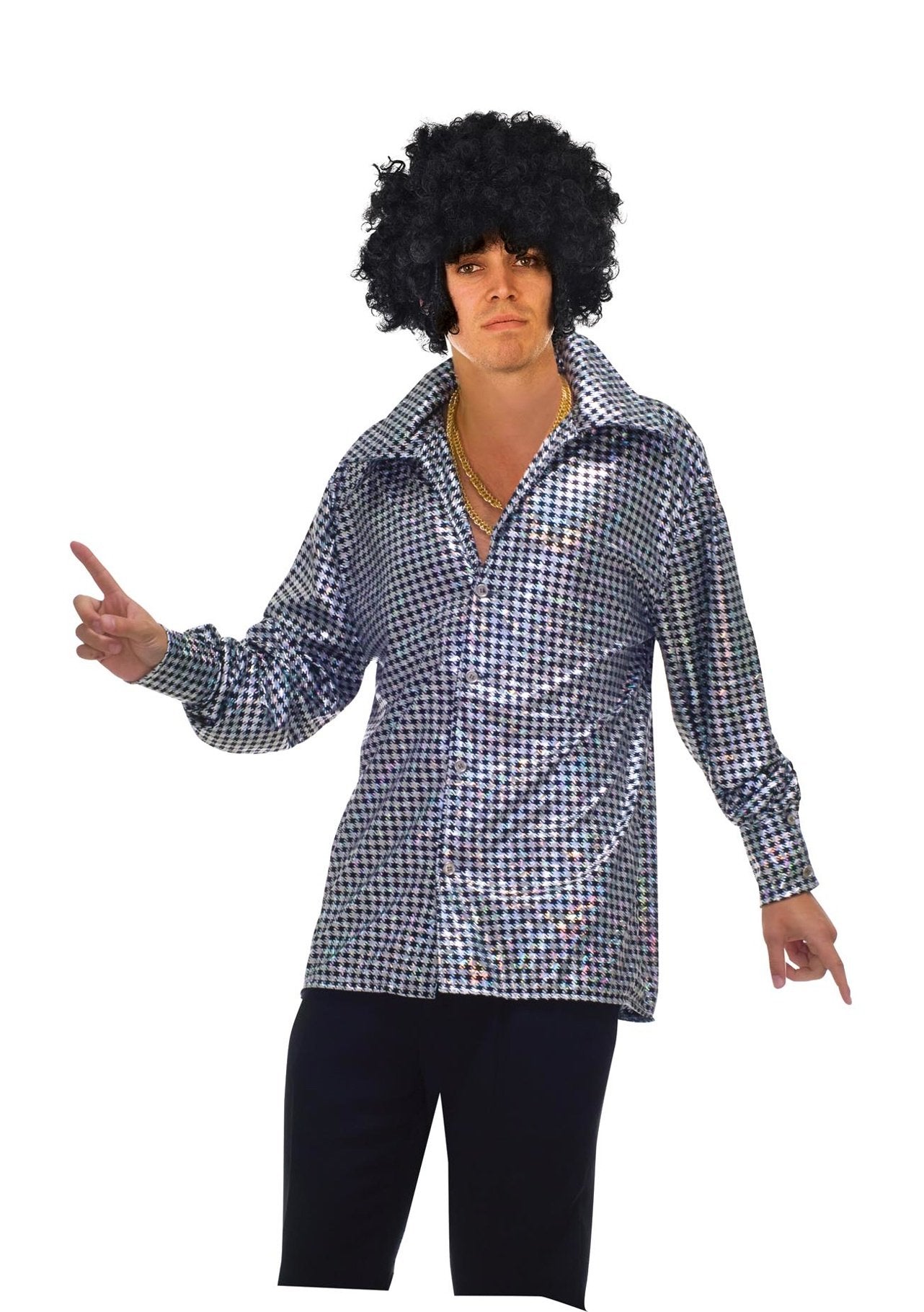 Costume Adult Hustling Hunk Disco Shirt