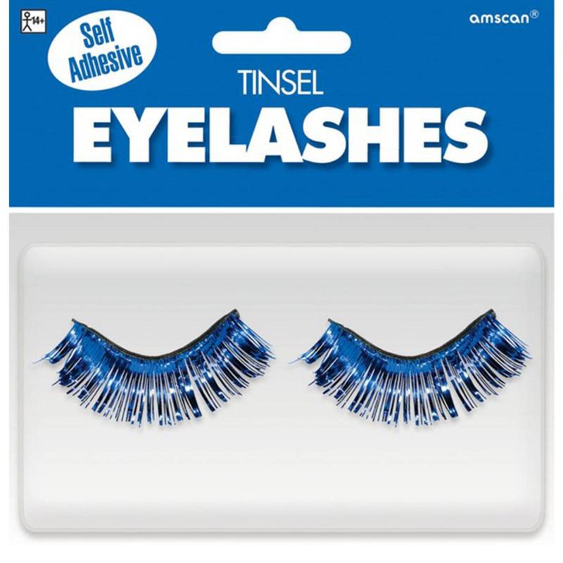 Eyelashes Tinsel Blue False Self Adhesive