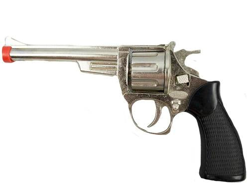 Die Cast 8 Shot Cap Gun Revolver Silver18cm