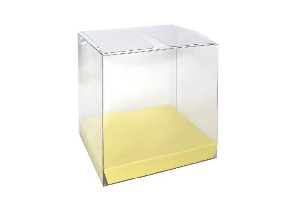 Favour Loot Gift Box Clear - Pastel Yellow Pk 10