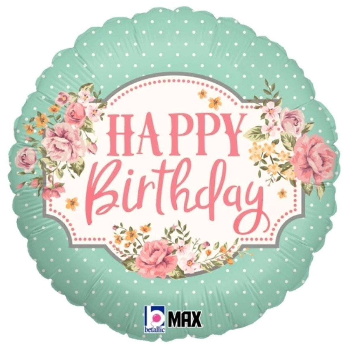 Balloon Foil 45cm Birthday Vintage Floral