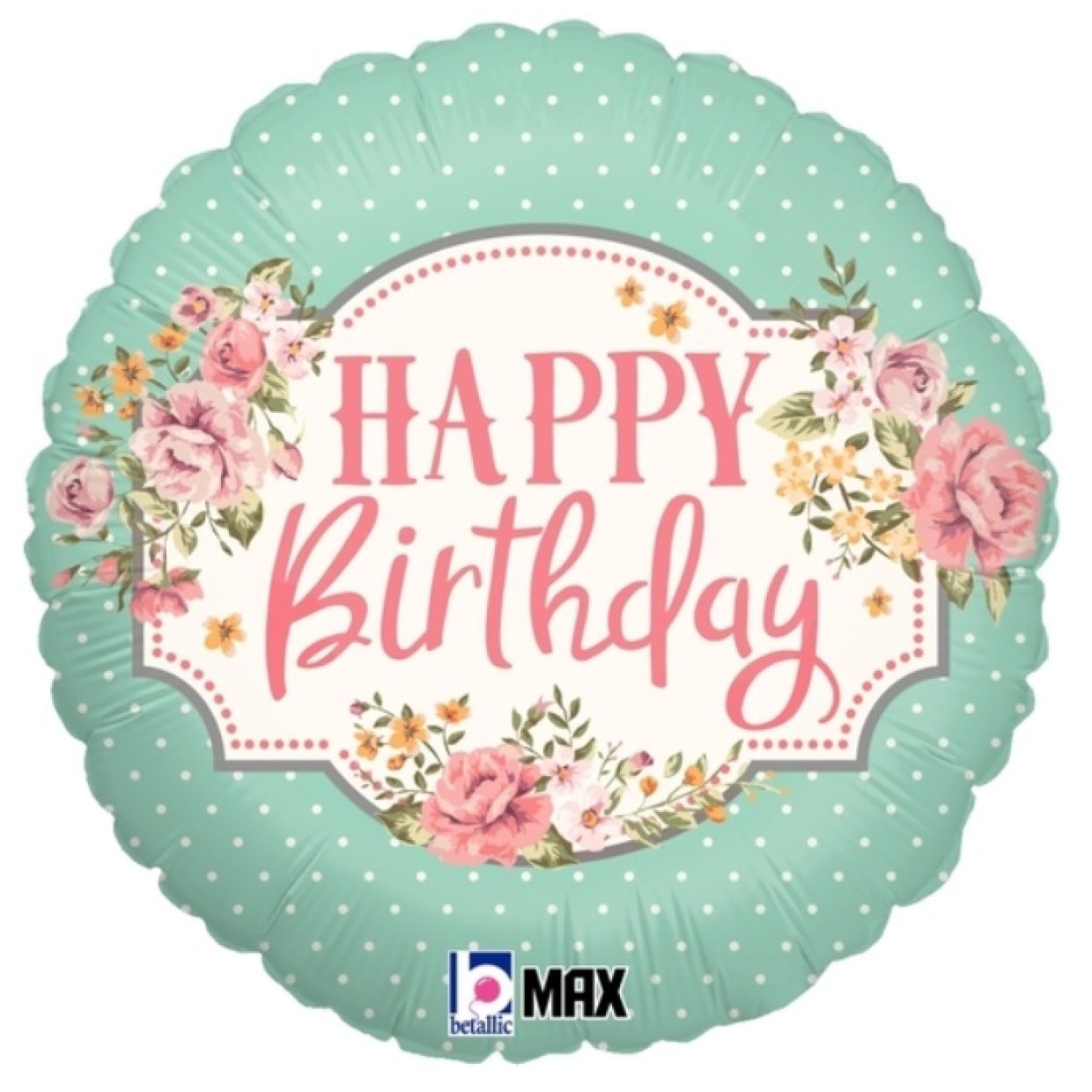Balloon Foil 45cm Birthday Vintage Floral