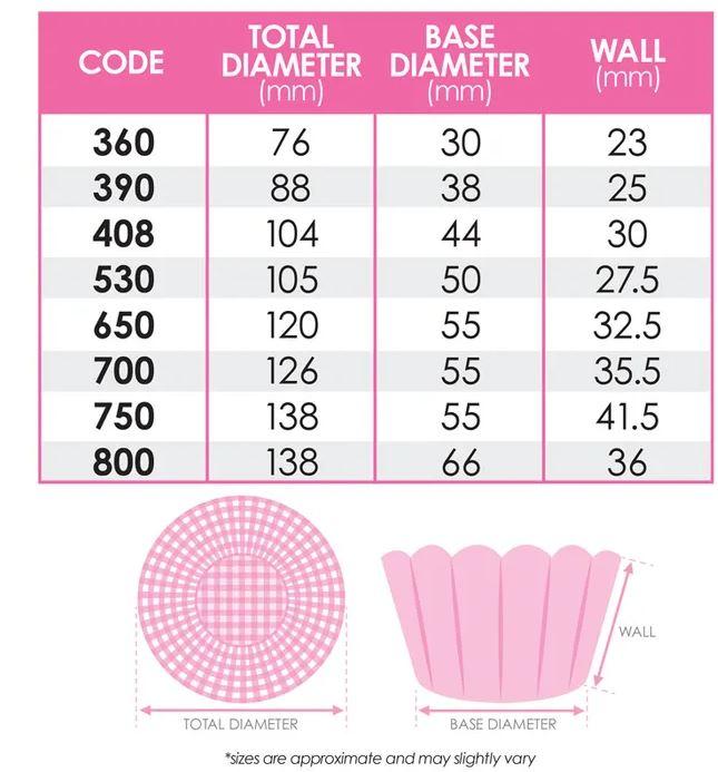 Baking Cupcake Cases Large Black Foil Glossy 700 Pk/72