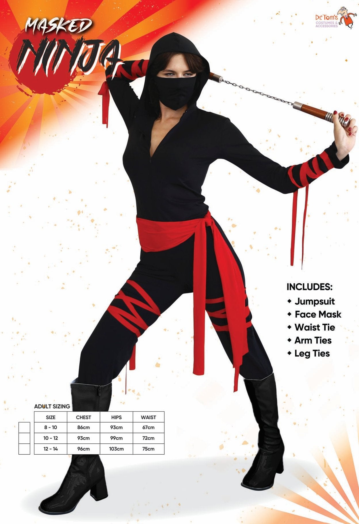 Costume Adult Masked Ninja Girl