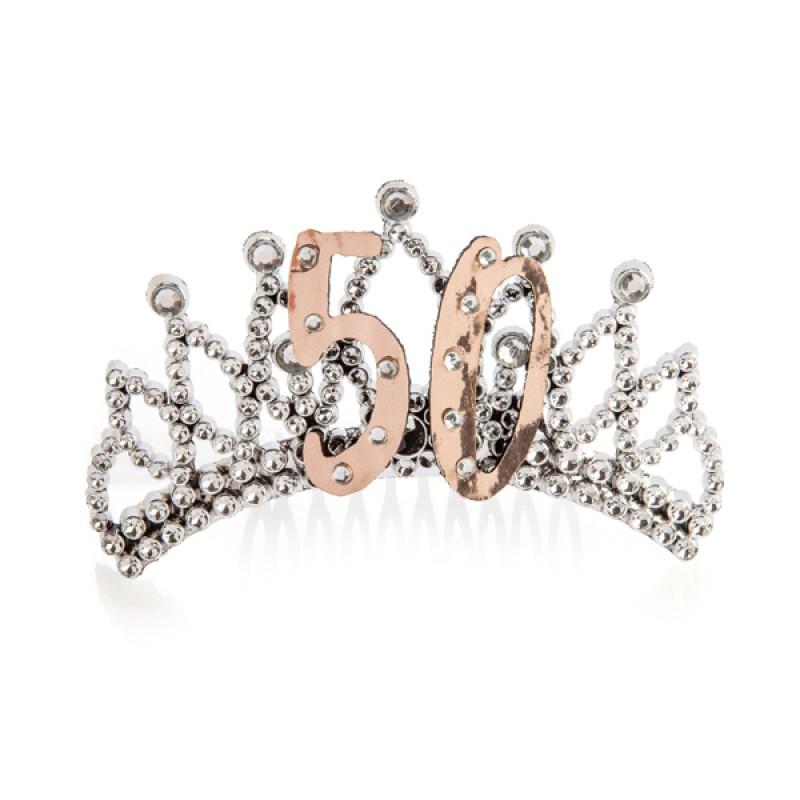 Tiara 50th Rose Gold And Silver