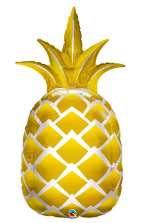 Balloon Foil Shape Fruit/Food Golden Pineapple