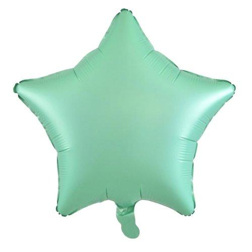 Balloon Foil 45cm Star Pastel Mint Green Star