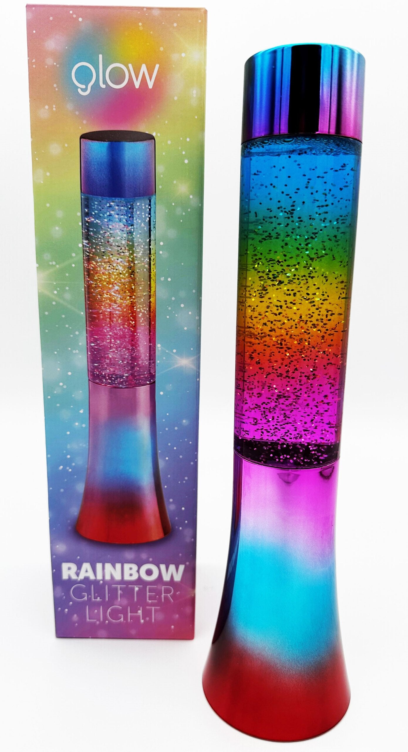 Novelty Rainbow Glitter Light Lamp 1970s 1980s 33cm Tall