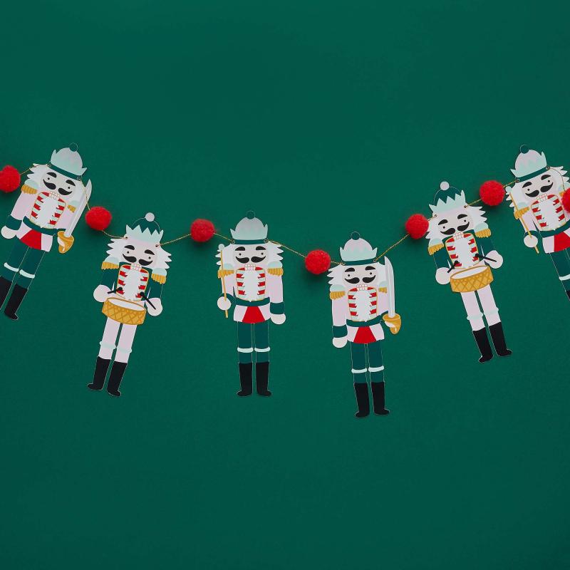 Banner Christmas Nutcracker Pom Pom 2m Long