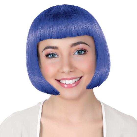 Blue Team Spirit Wig Bob Budget Sports Supporter