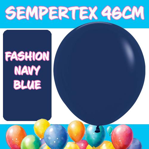Balloons 46cm Fashion Navy Blue Sempertex Pk 25
