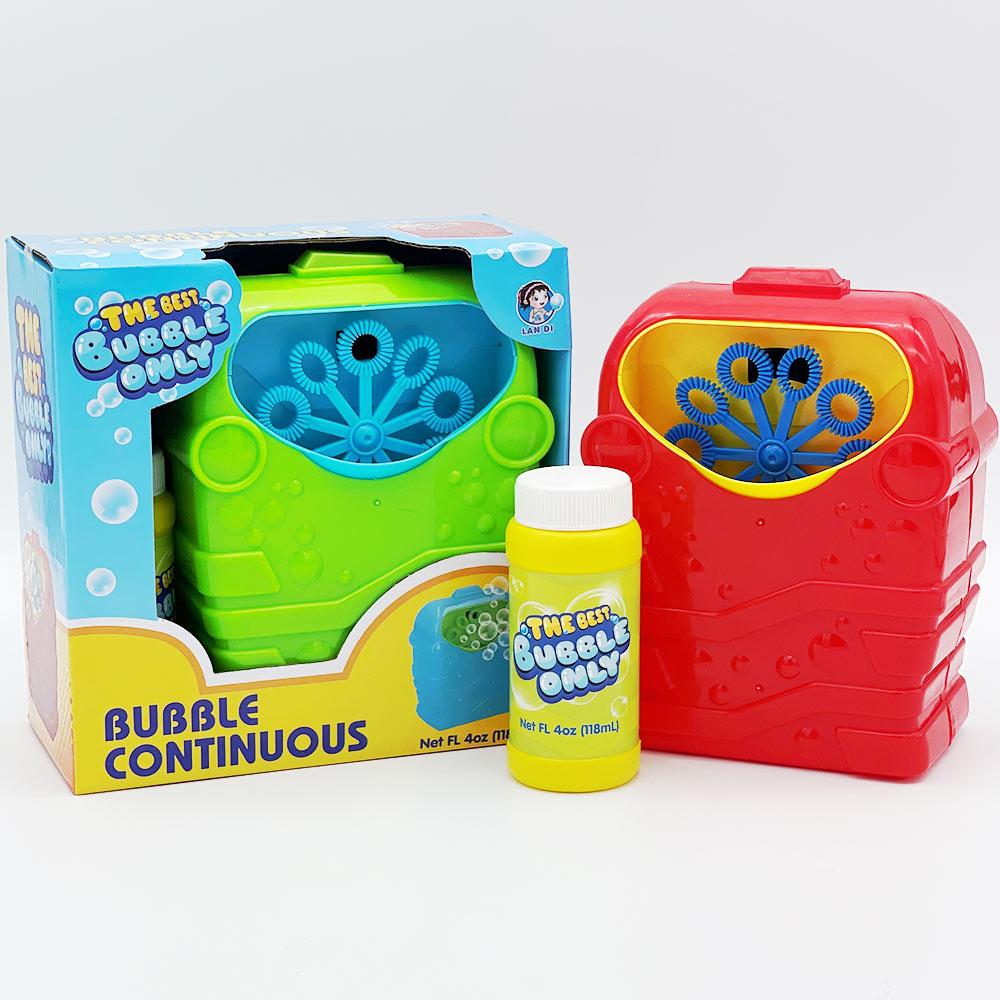 Novelty Toy Auto Bubble Machine With Bubble Mixture (Assorted Colours)