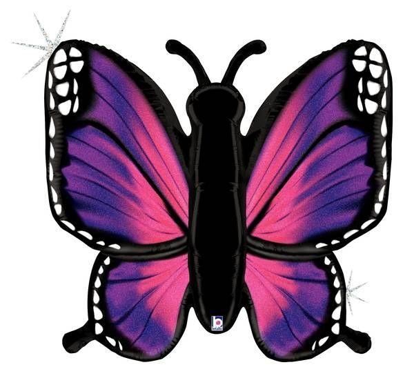 Balloon Foil Shape Radiant Butterfly Pink 116cm (Balloon Only Helium Extra)