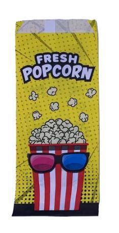 Popcorn Bags Paper Small Pk 100 24 X10 X 4CM