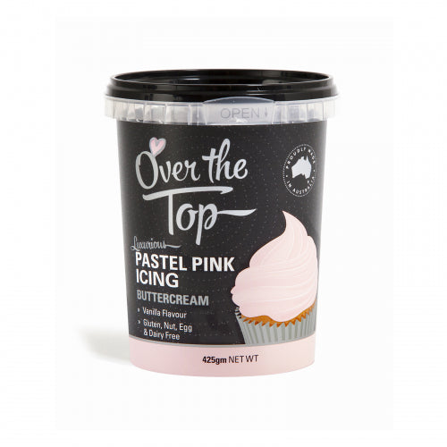 Buttercream Icing Pale Pink 425g Over The Top Cake Decorating