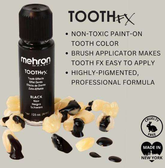 Tooth/Teeth Paint Fx Black 4ml Special Effects Mehron Brand Deluxe