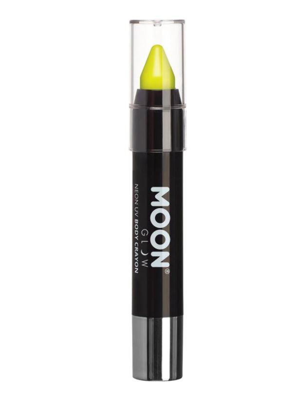 Neon UV Body Crayons Yellow Moon Glow Cosmetics