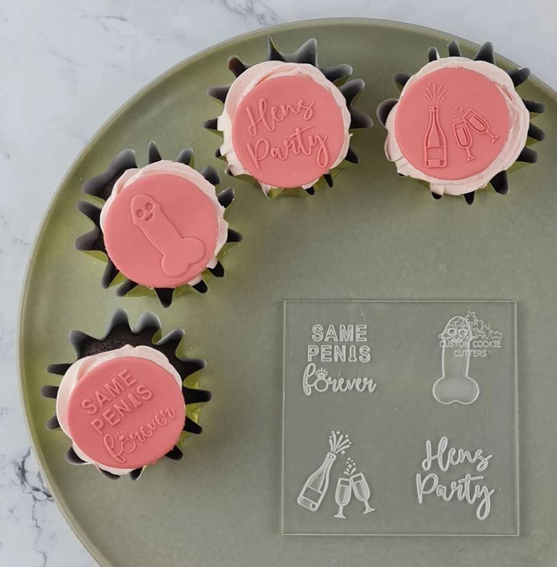 Hens Party Cookie/Biscuit Mini Debosser