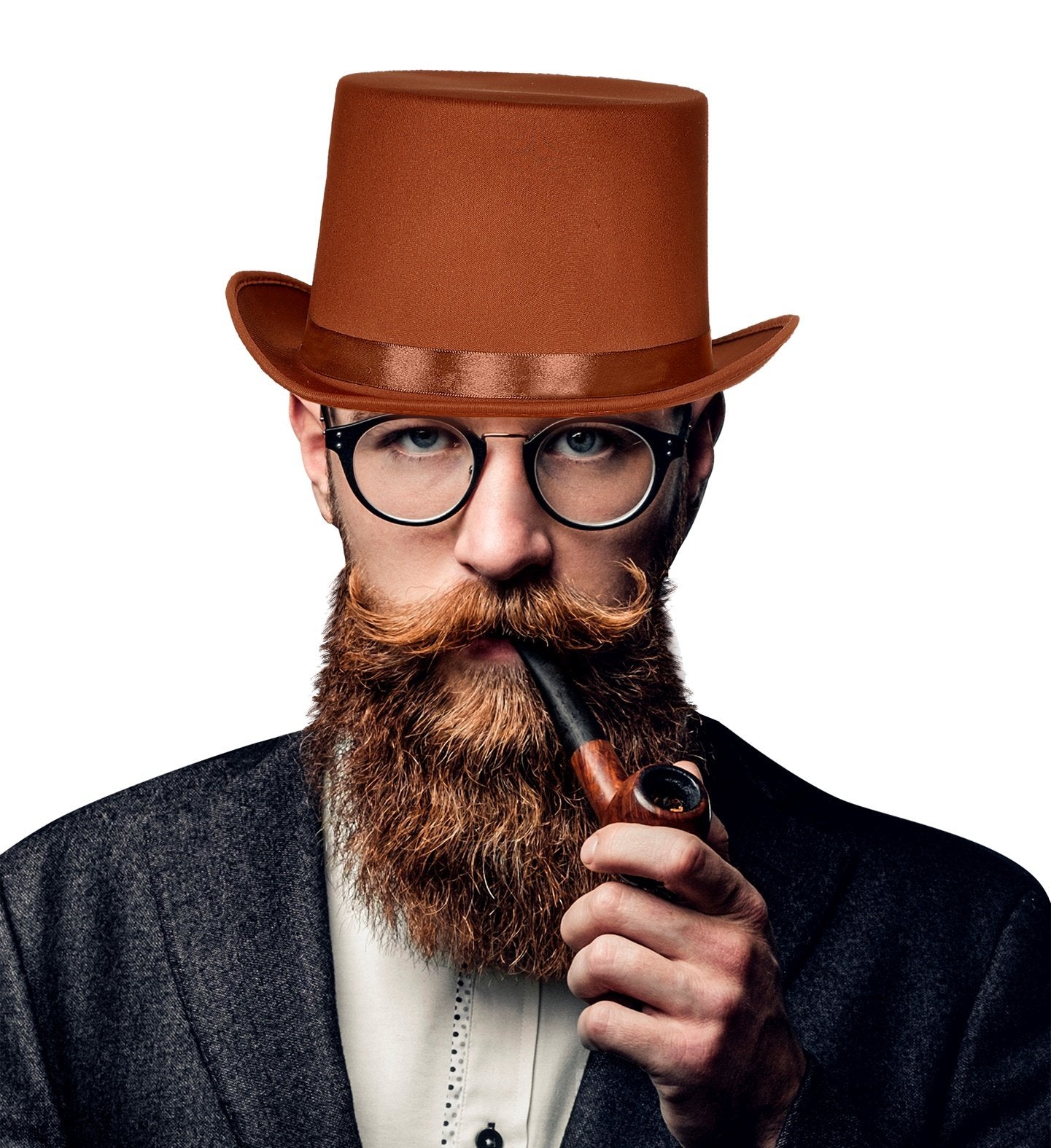 Top Hat Chocolate Brown Vintage Tall 1800s/1900s Victorian/Steampunk