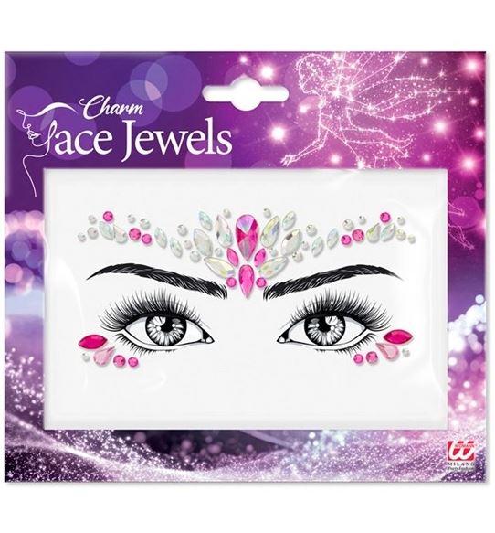 Face Jewels Pink & Diamonds Princess/Fairy Adhesive Costume Accessory