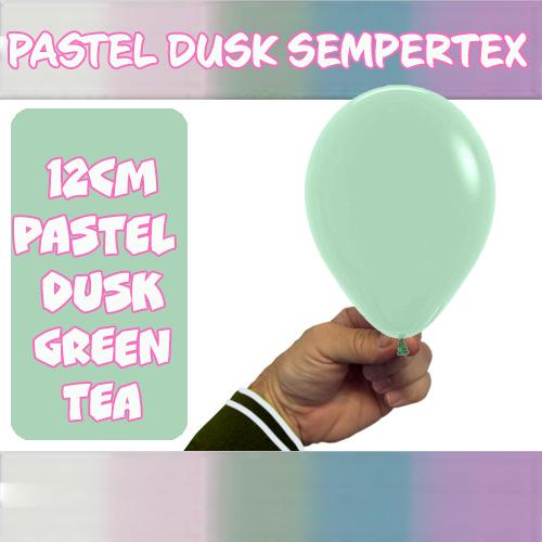 Latex Balloon 12cm Pastel Dusk Green Tea Pk 50