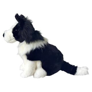 Soft Toy Plush Dog Border Collie Black & White Australian 22cm