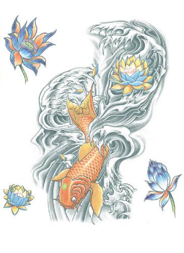 Temporary Tattoo Fx Large Japanese Koi Tinsley