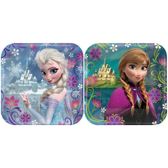 Frozen 2 Disney Square Paper Plate 17cm Pk/8 NPC