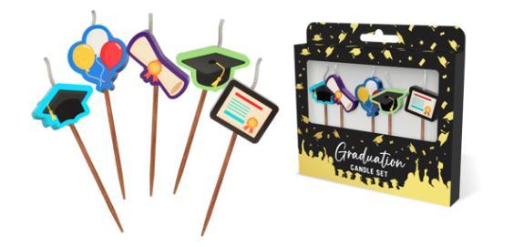 Candle Novelty Graduation Pick Pk/5