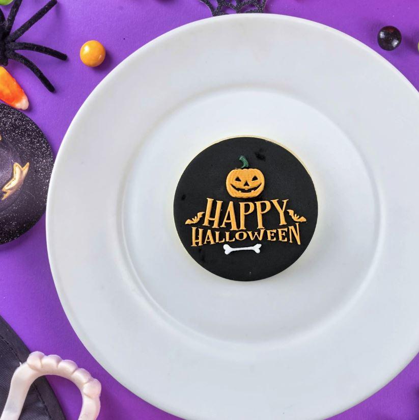 Happy Halloween Cookie/Biscuit Debosser Cutter