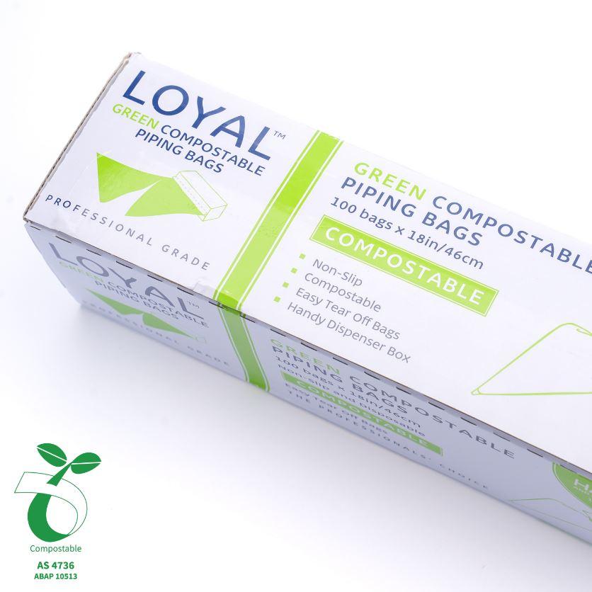 Cpmpostable Green Piping Bags 18 Inch 45cm Pk 100 Eco Friendly