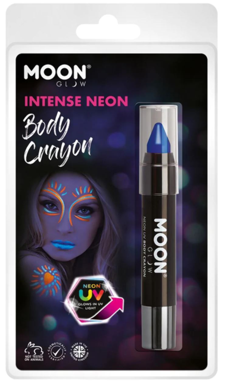 Neon UV Body Crayons Blue Moon Glow Cosmetics