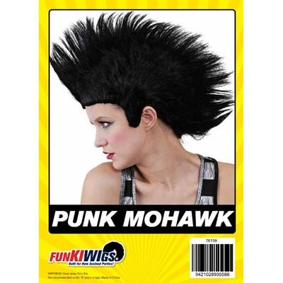 Wig Punk Mohawk Black 1980s