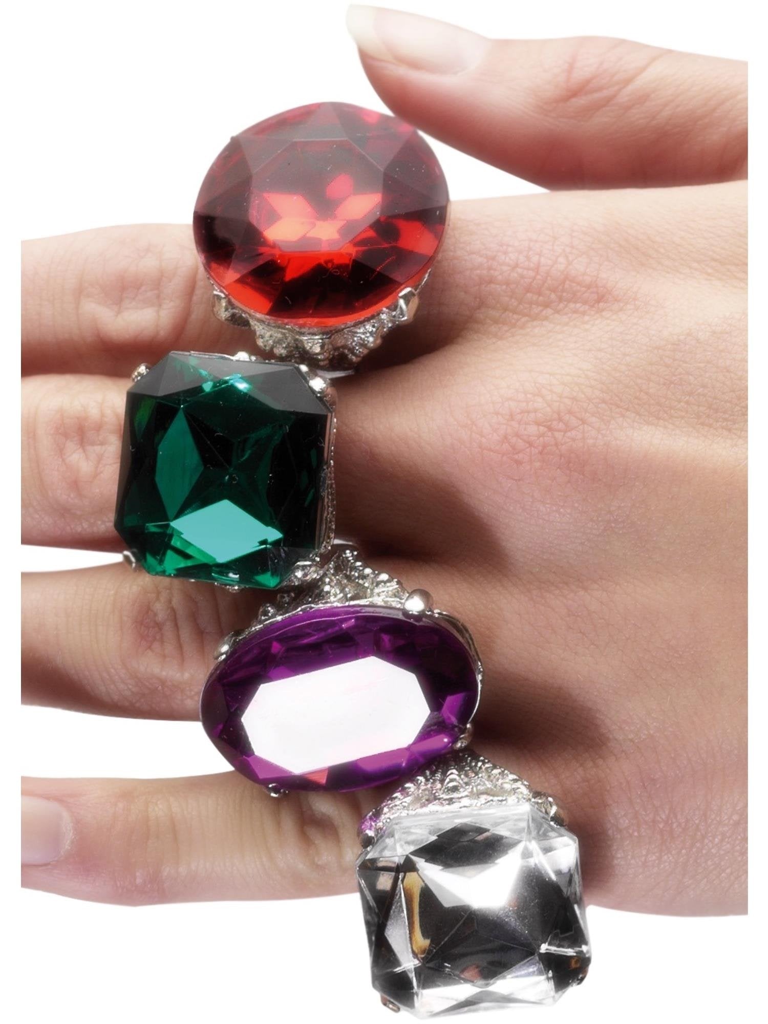 Ring Jewel Large Each Assorted Colours