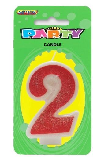 Candle Number 2 Pink